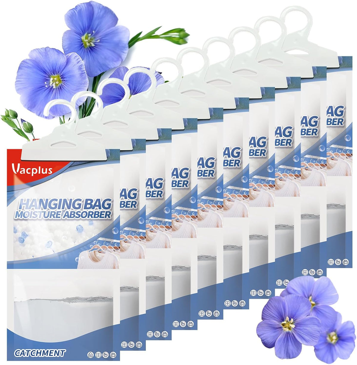 Vacplus Moisture Absorber, 9.8 OZ Hanging, Strong Absorption, Linen Scent