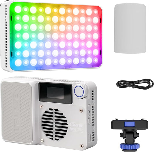Amaran Ace 25c RGB 25W On Camera Pocket Video Light,CCT 2300k-10000k(White)