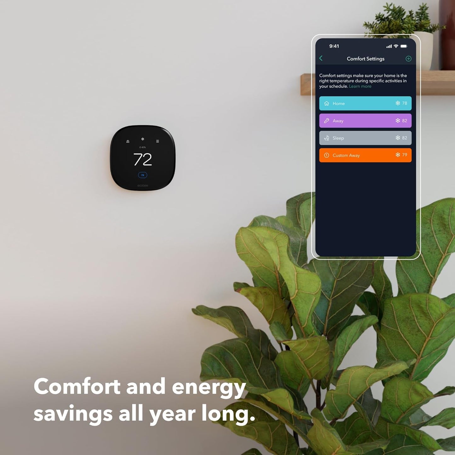 ecobee Smart Thermostat Enhanced - Programmable Wifi Thermostat - Works with Siri, Alexa, Google Assistant - Energy Star Certified - Smart Home