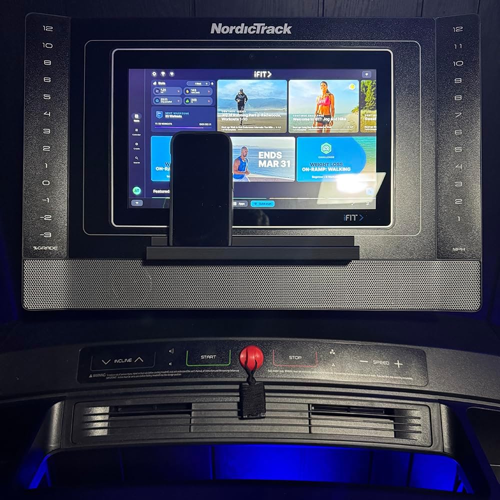 Phone and Tablet Holder for Treadmill - Nordictrack, ProForm, Bowflex, Echelon, Life Fitness.