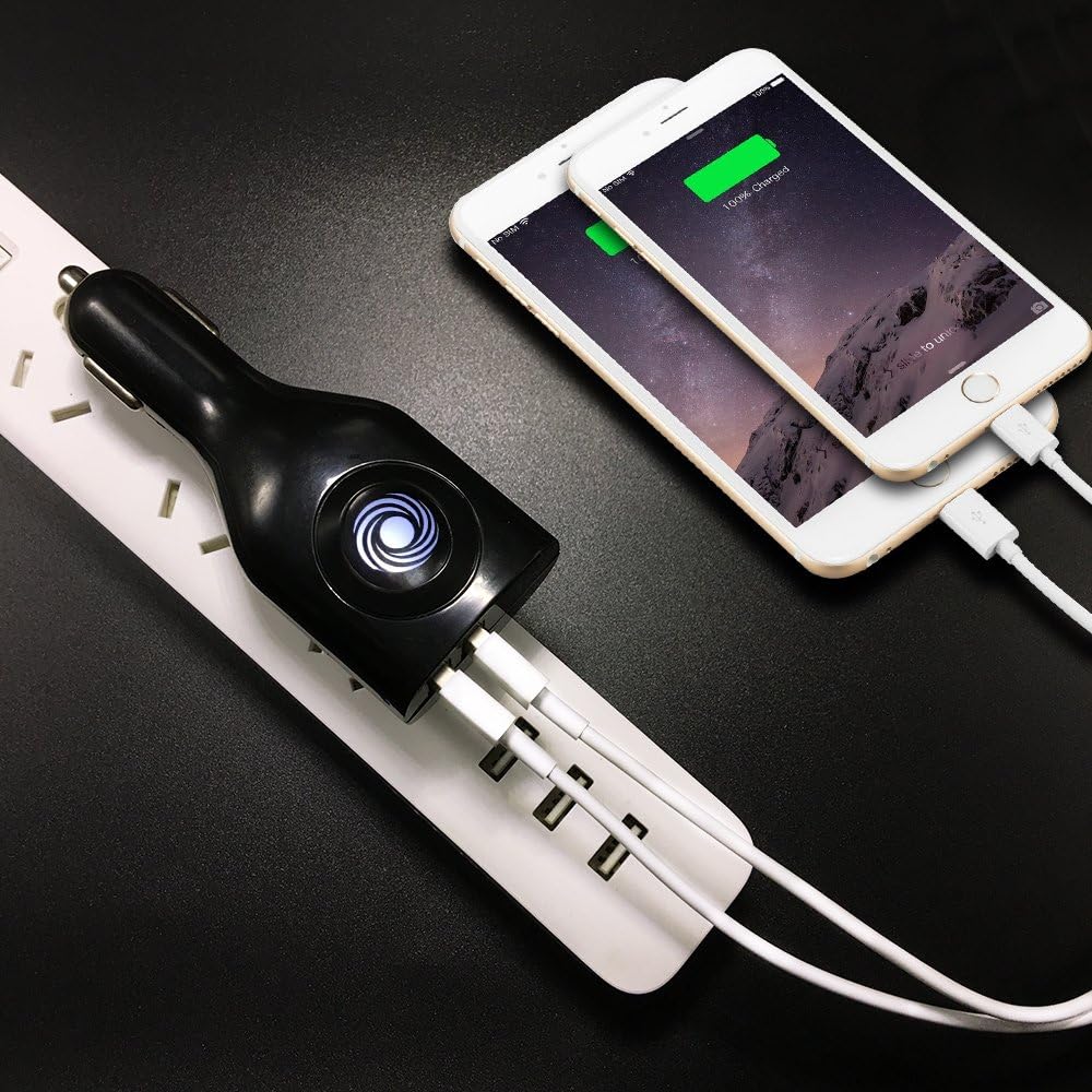 NDLBS Car Charger,Dual USB Wall Charger and Car Charger with Travel Adapter Foldable Plug Home for iPhone X Xs MAX 6 7 8 Plus, iPad mini Air Pro, S10 9 8 7 Plus, LG Google one Plus 6 Phone