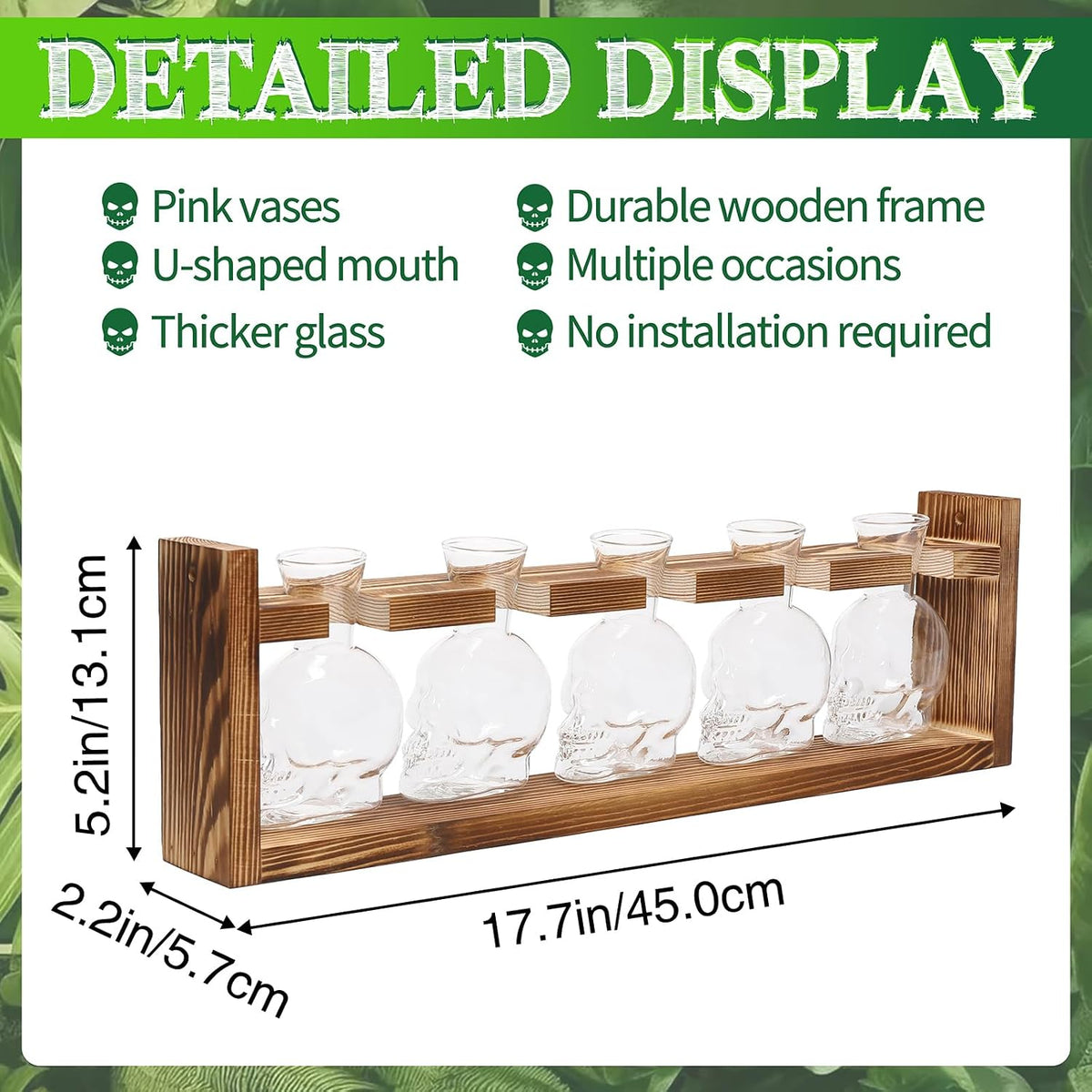 Plant Terrarium Propagation Stations Halloween Skull Planter Vase Skulls