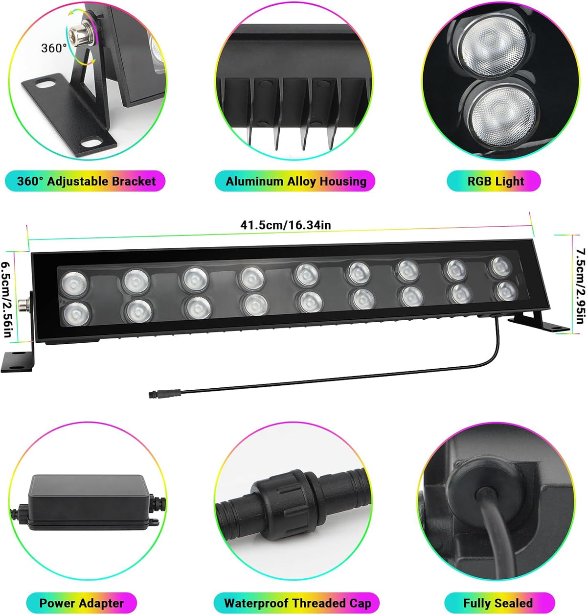 LED Stage Wash Light Bar 4Pack
