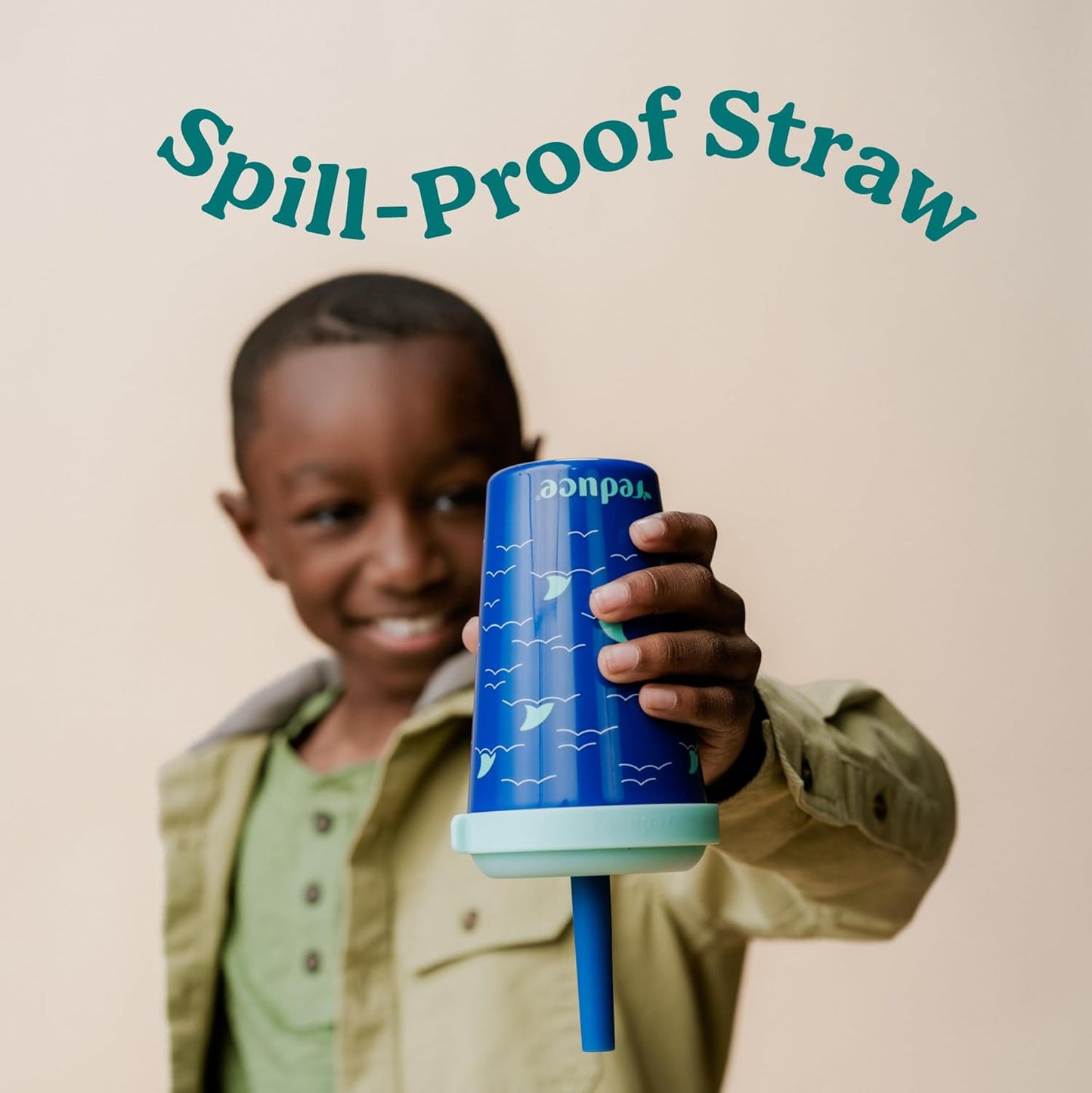 REDUCE GoGo's Kids Portable Tumbler Cups with Lids and Spill-Proof Straws - 5 Pack of Stackable 12 oz Tumblers with Twist-On Lids - Easy Storage, Dishwasher Safe - New Explorer