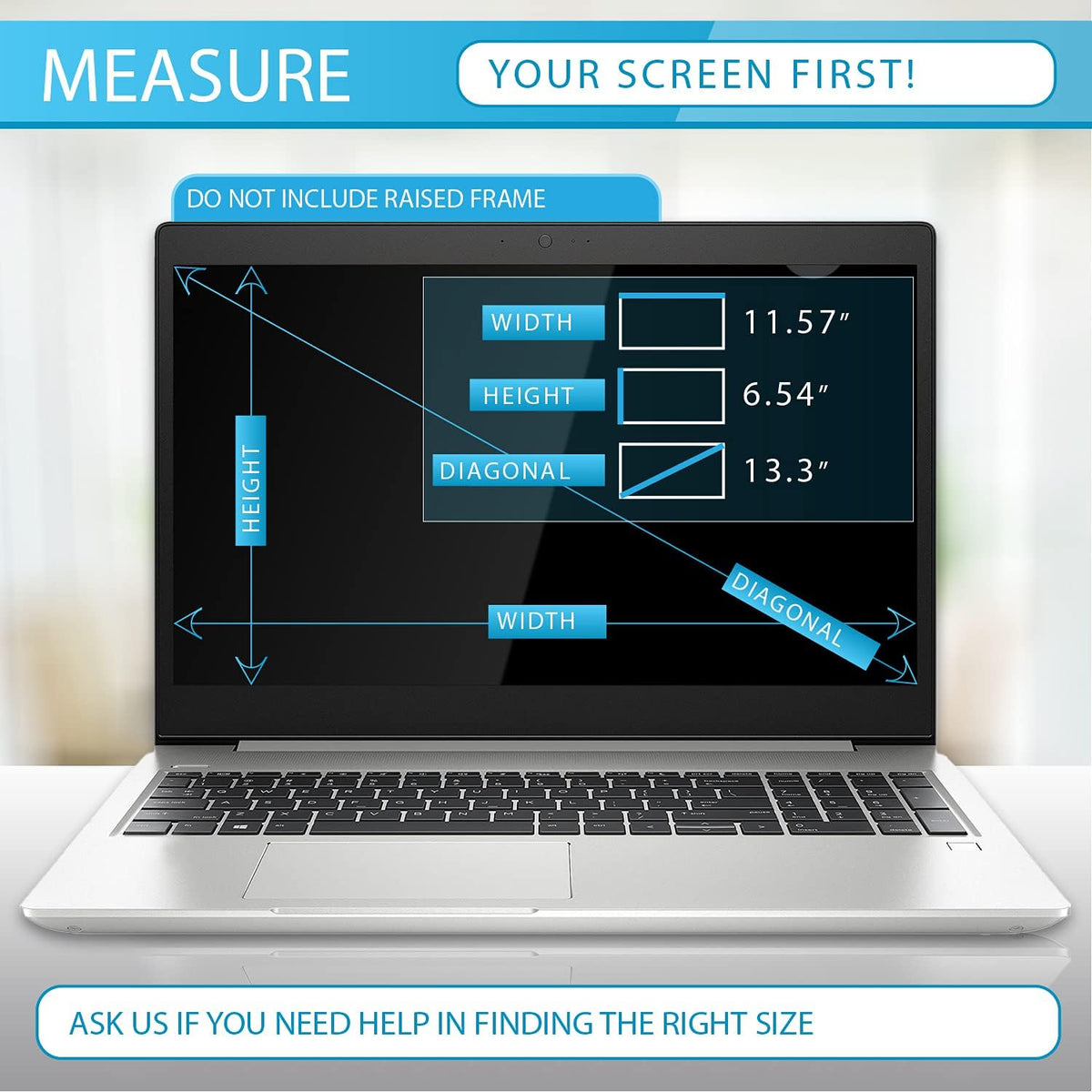Anti-Glare and Anti Finger Print Screen Protector (3 Pack) for 13.3 Inches Laptop