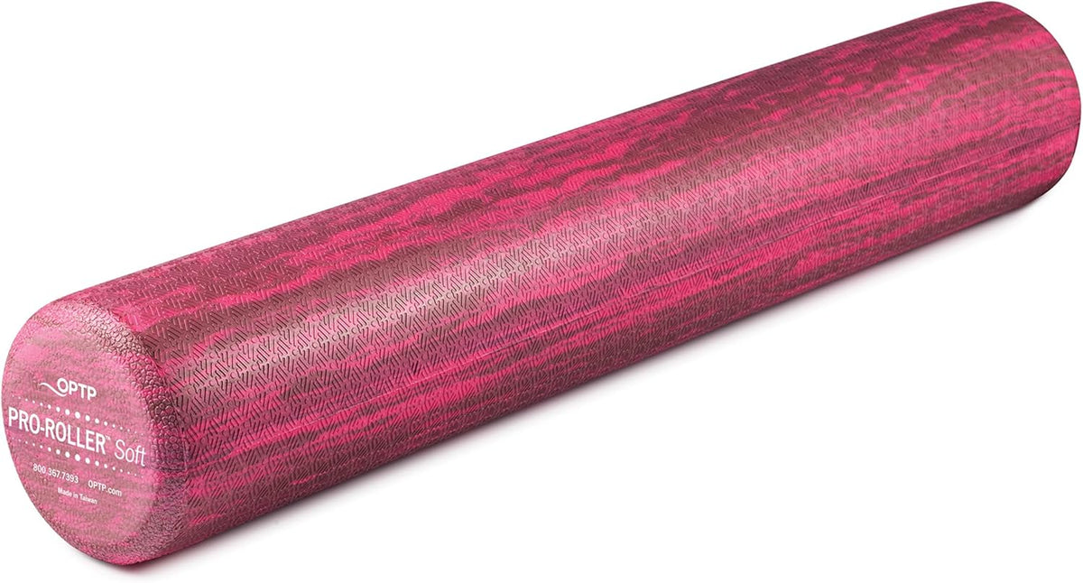 OPTP PRO-Roller Soft Density Foam Roller – Round, Pink, 36" x 6"