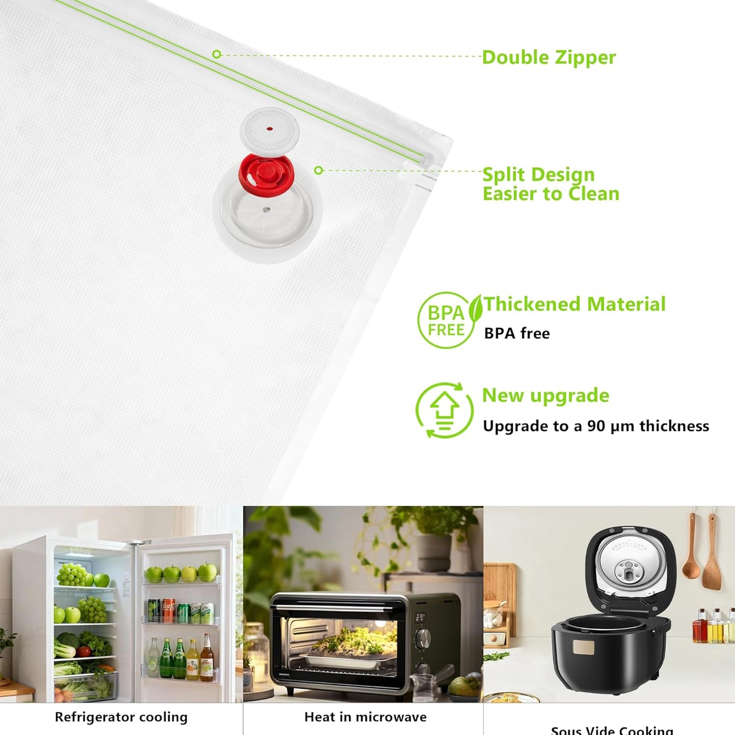 Compact Vacuum Sealer for Food Storage: Portable Handheld Food Sealer, 80kPa Suction, 1800mAh Battery, 30 Reusable Vacuum Bags, Preserve 5X Freshness with Easy Operation