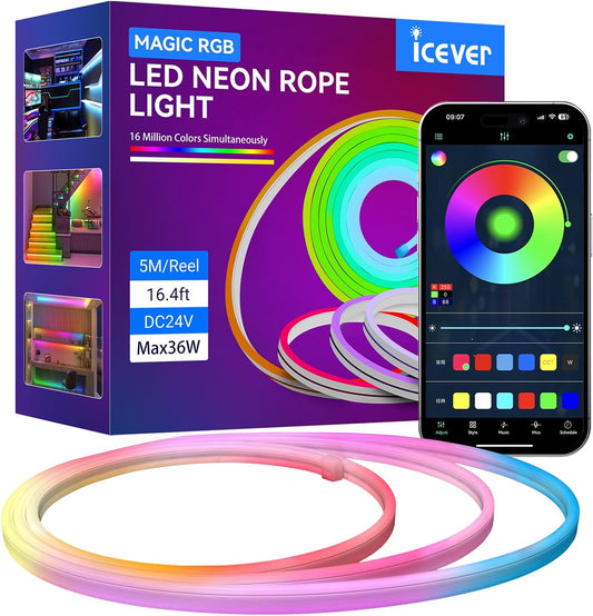 16.4FT WS2811 RGB Addressable Neon Rope Light