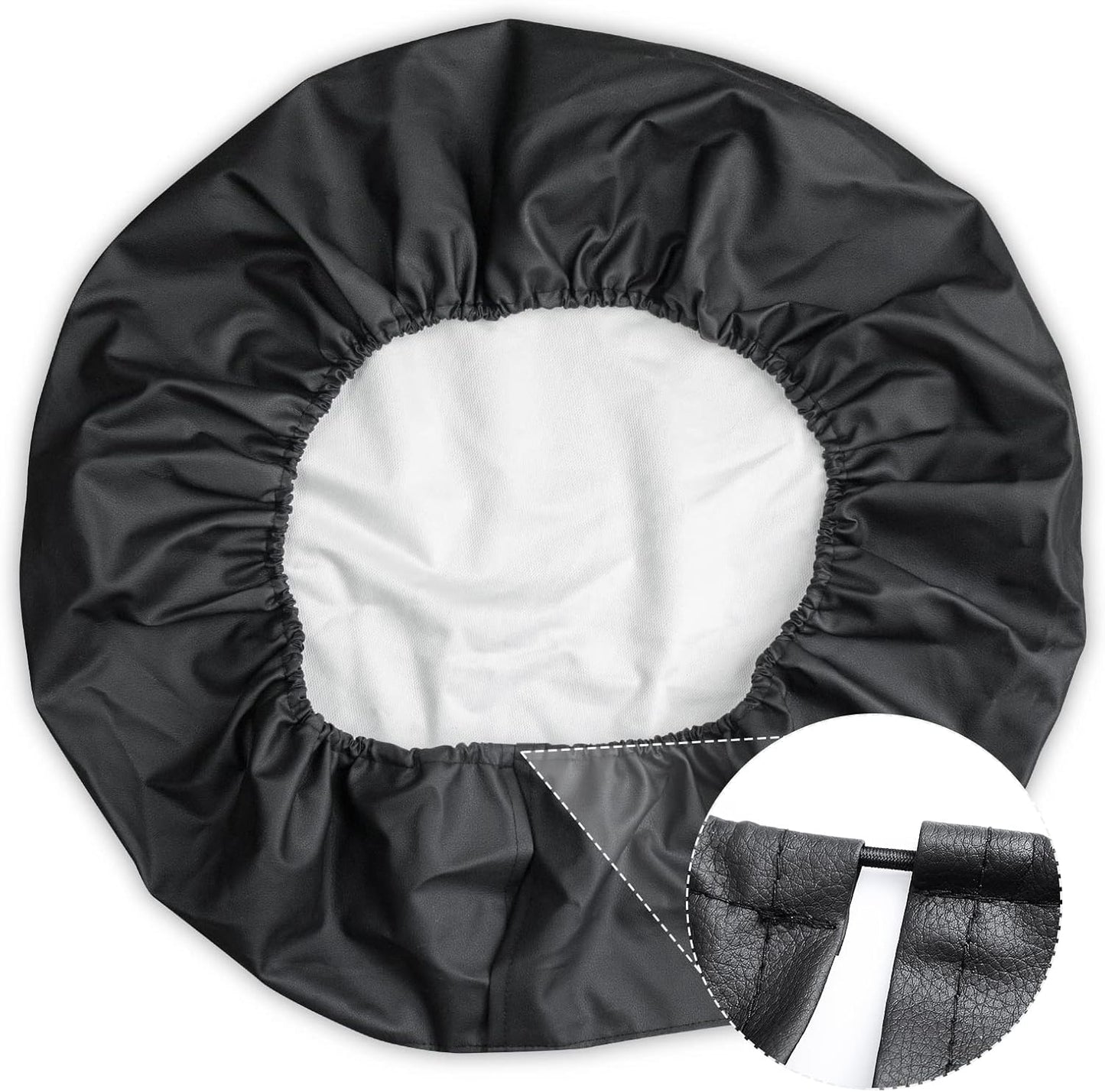 Spare Tire Cover for RV Trailer, Waterproof Leather Wheel Cover with American USA Flag, Camper Spare Tire Cover Fit for Jeep Wrangler Rv SUV Truck Travel Trailer 15"