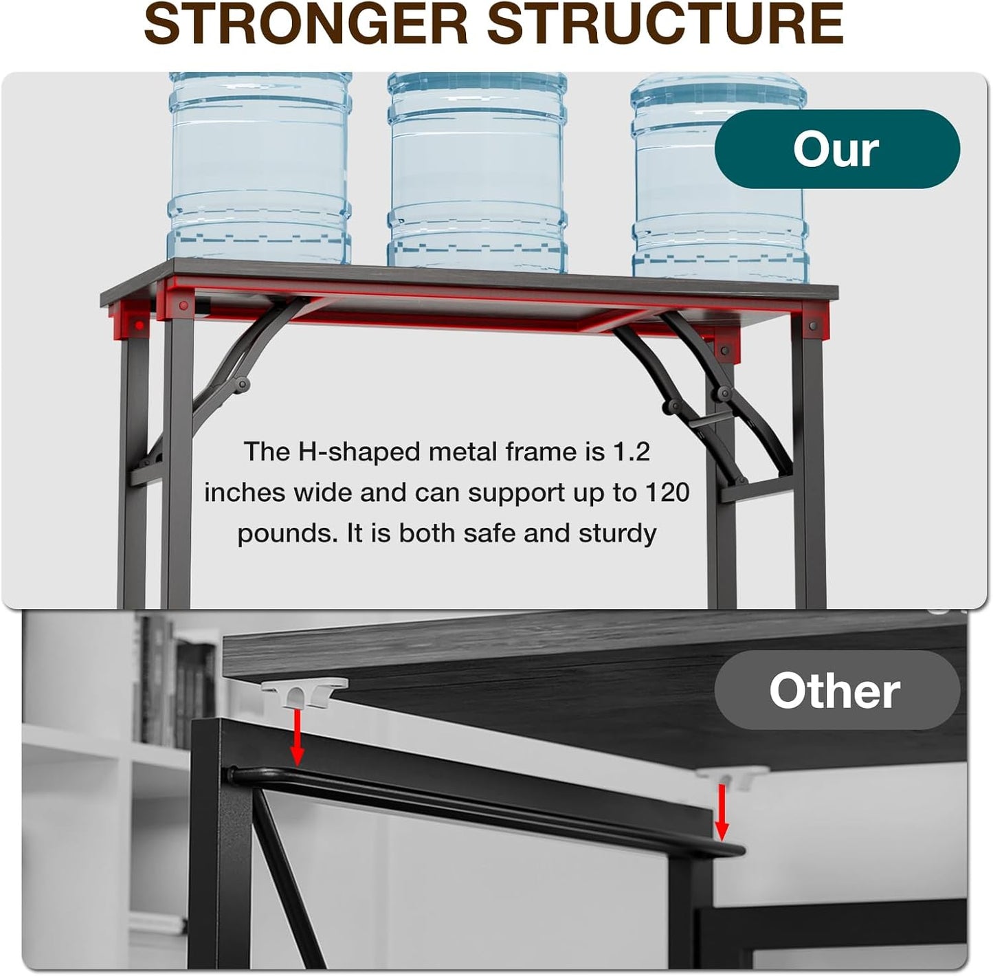 TEMI Small Computer Desk Folding Table - 35.8" Foldable Office Desk, No Assembly, Perfect for Small Spaces in Bedroom, or Apartment, Portable Mini Desk or Study Table Compact Design, Marble Greige