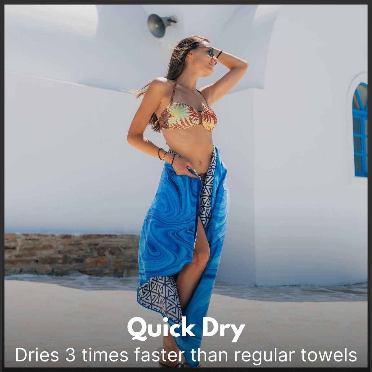 ECCOSOPHY Microfiber Beach Towel - Quick Dry, Sand Free and Oversized 71x35
