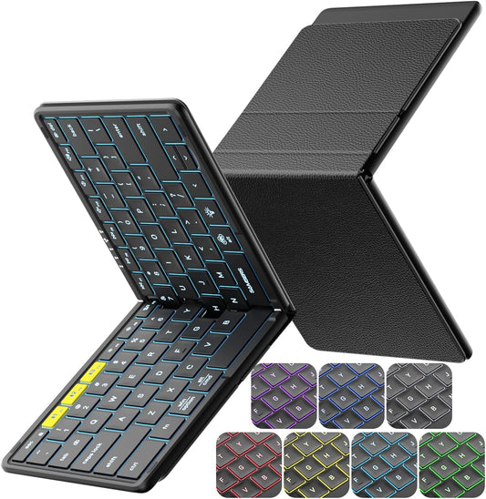 Samsers Full-Size Foldable Bluetooth Keyboard for Laptop Phone Tablet -BK