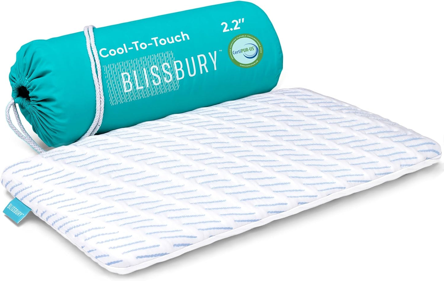 BLISSBURY Stomach Sleeping Pillow – Ultra Thin 2.6" Memory Foam for Neck and Cervical Support | Flat Pillow for Belly Sleeper | Low Loft Design for Comfort and Better Sleep