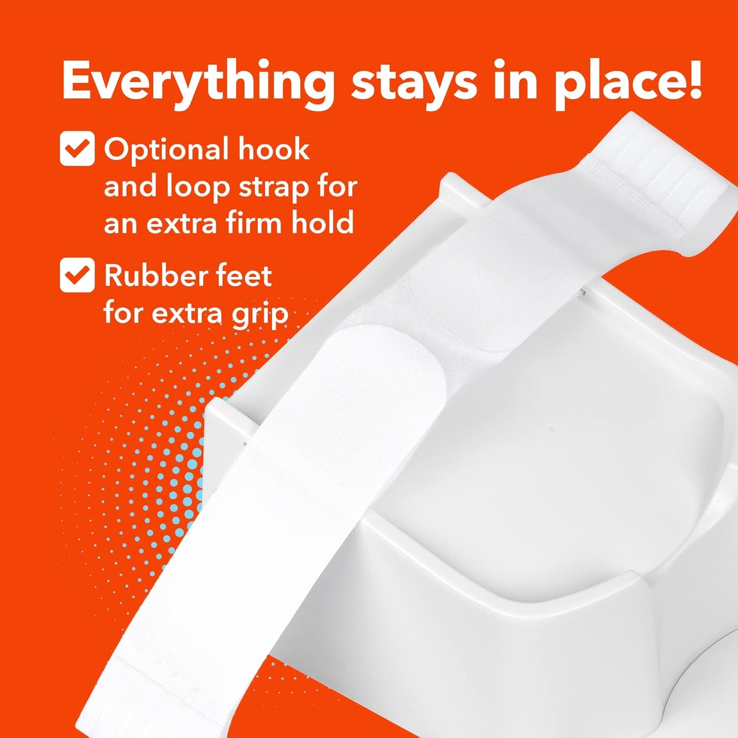 IMPRESA Laundry Detergent Stand - 2-Pack, White Drip Catcher & Liner, Laundry Detergent Storage - Hook & Loop Strap & Secure Grip Feet, Room Organization