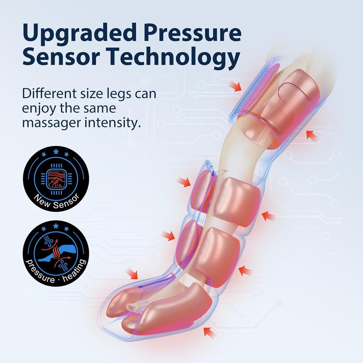 CINCOM Leg Massager with Heat and Air Compression for Pain Relief FSA - HSA