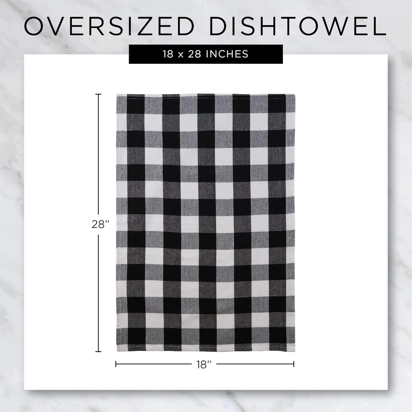 DII Everyday Basic Collection Woven Dishtowel Set, 20x28, Eggplant, 8 Piece