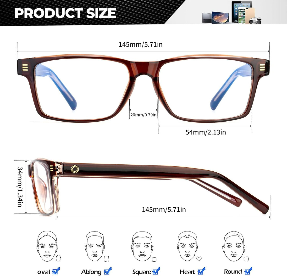 ANYLUV Blue Light Glasses for Sleep, 99.9% Blue Green Light Blocking with Red Lens, Blue Light Glasses
