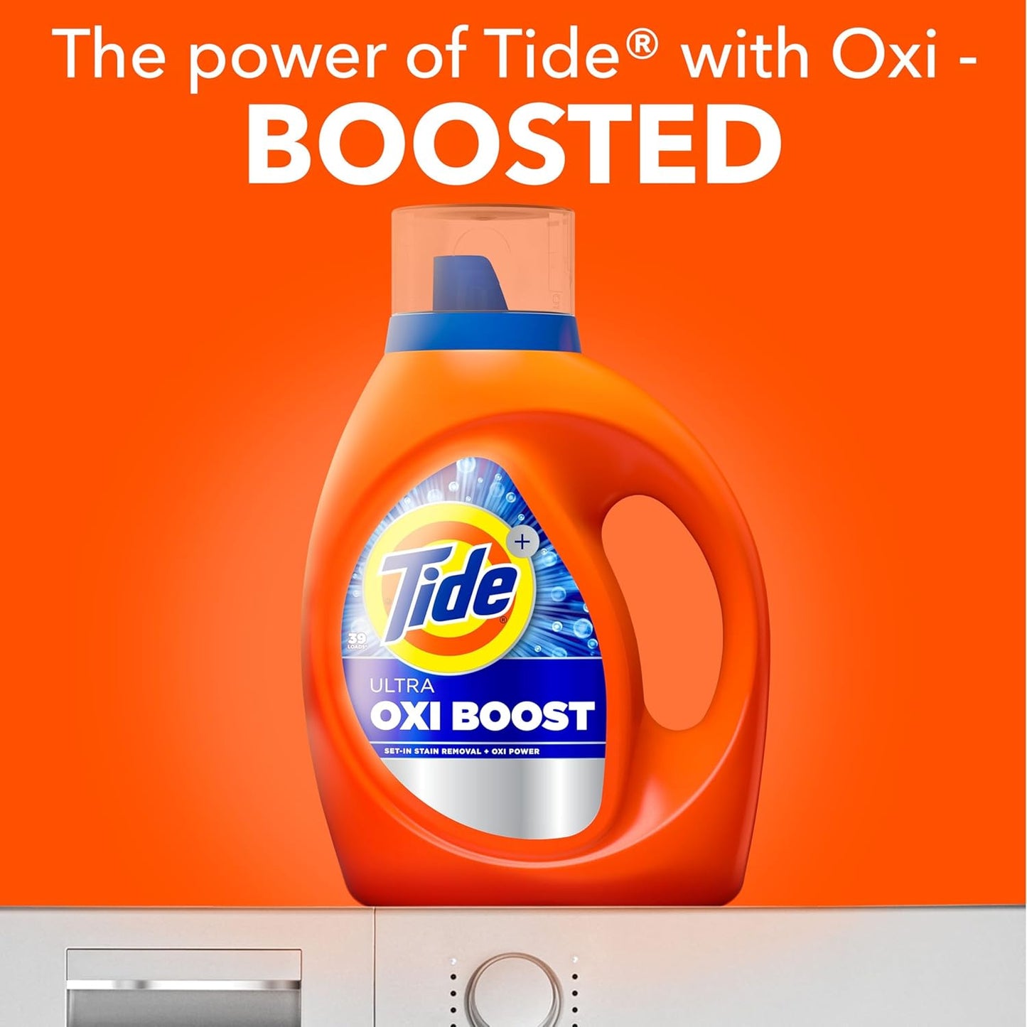 Tide Ultra Oxi Boost Liquid Laundry Detergent, 84 fl oz, 59 Loads, Advanced Stain Remover, Laundry Detergent Liquid with Extra Oxi Power