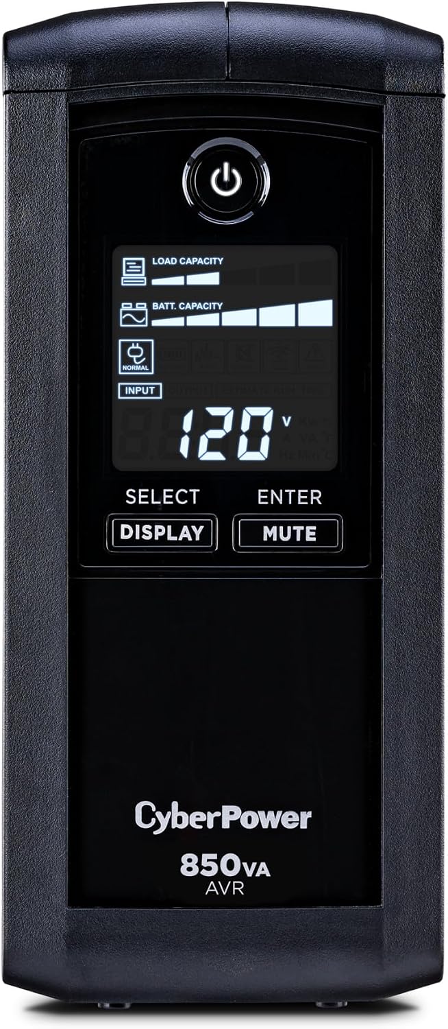 CyberPower CP850AVRLCD Intelligent LCD UPS Battery Backup