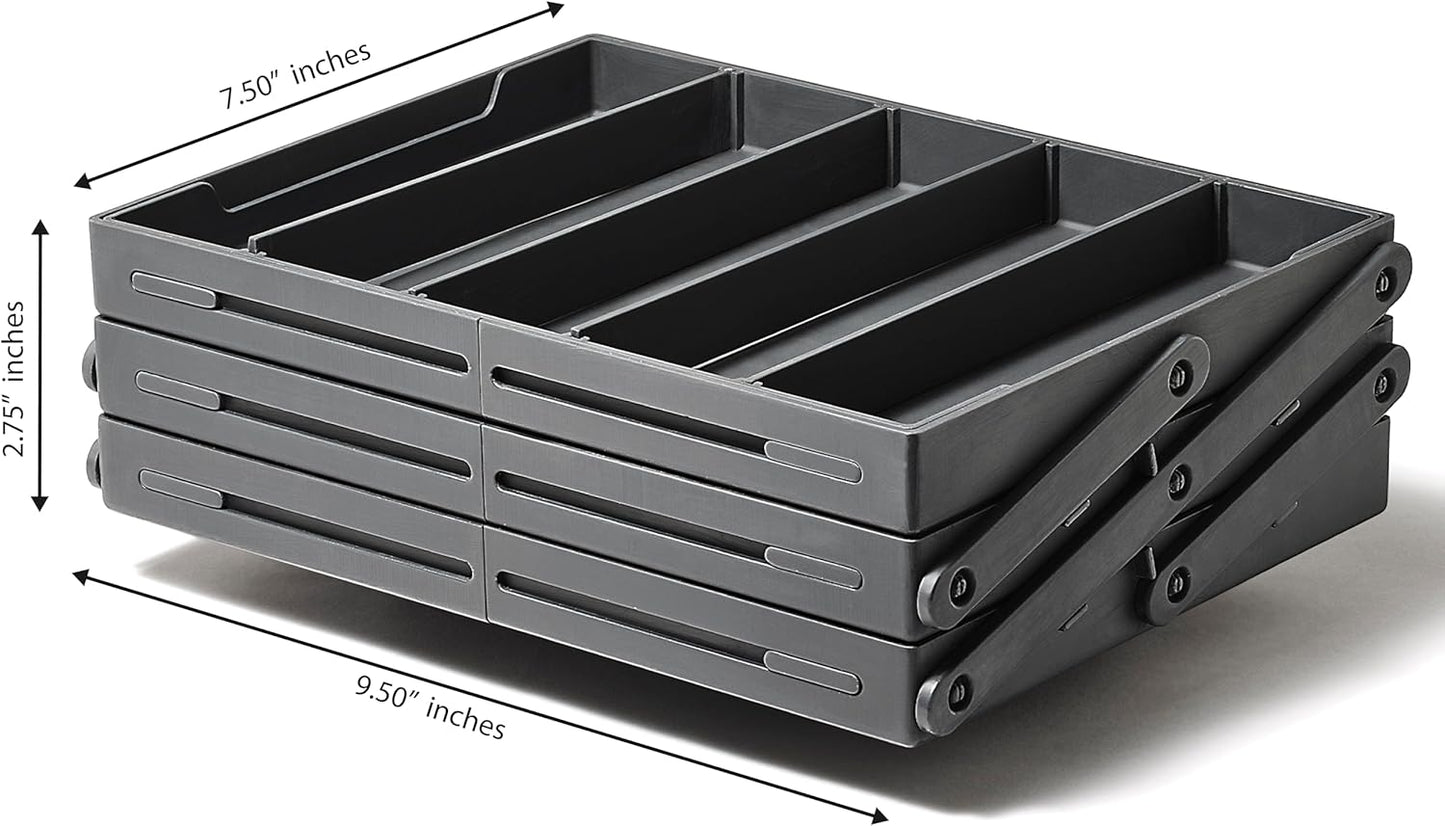 Ontel Smart Drawer Organizer - Multi-level Jewelry Holder, Cosmetics Organizer, or Office Drawer Organizer with Adjustable Dividers for Organization and Storage, Fits Drawers 9.5"W x 7.5"L x 2.75"D