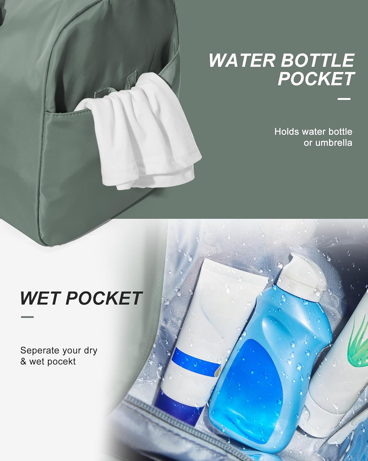 Gym Bag Womens Mens with Shoes Compartment and Wet Pocket Travel Duffel Bag for Women for Plane Sport Gym Tote Bags Swimming Yoga Waterproof Weekend Overnight Carry on Bag Hospital Holdalls