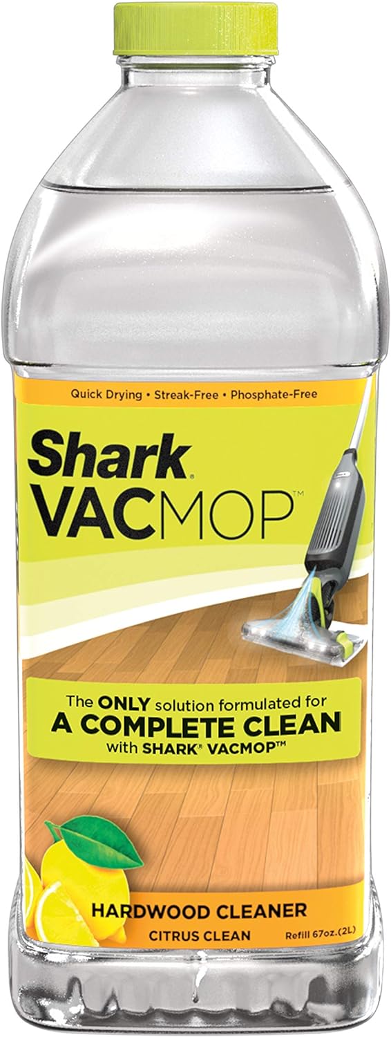 Shark VACMOP Multi-Surface Cleaner Refill 2L Bottle, Compatible with VM252 & VM180, Cleans & Disinfects Sealed Finished Floors, Stone, Laminate & Tiles, Spring Clean Scent, VCM60
