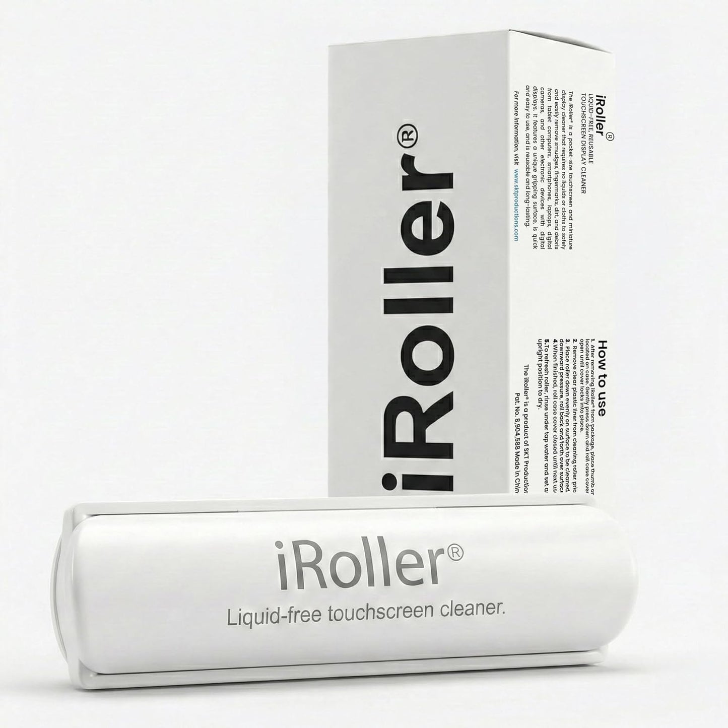 Screen Cleaner by iRoller - No Need for Spray or Wipes - Liquid Free iPad Screen Cleaner Roller Tool - Washable & Reusable - Phone Screen Cleaner Ideal for iPhone, Laptop, Computer Touchscreen - 3.5"