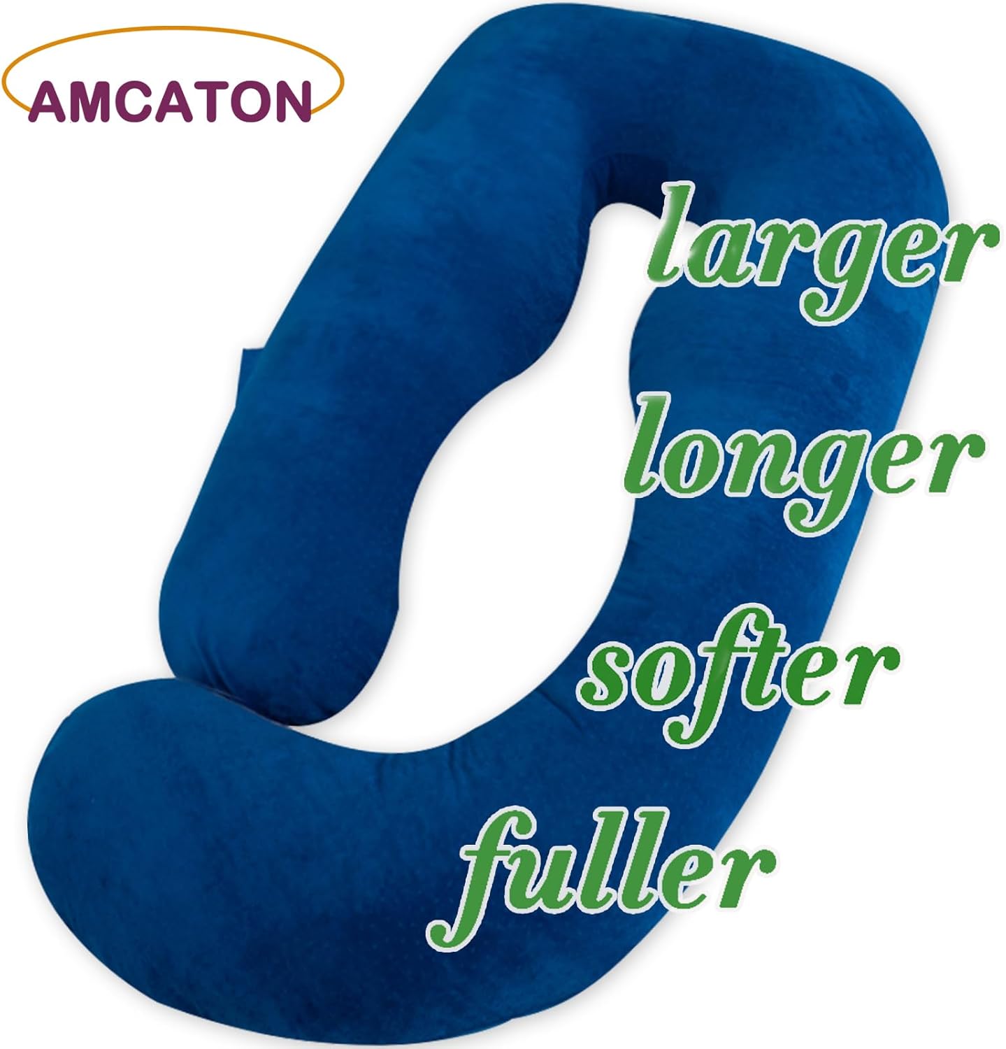 60 Inch Pregnancy Pillows for Sleeping, Extra Large U Shaped Body Pillow, Pregnancy Pillow, Maternity Pillow for Pregnant Women with Velour Cover (Blue)