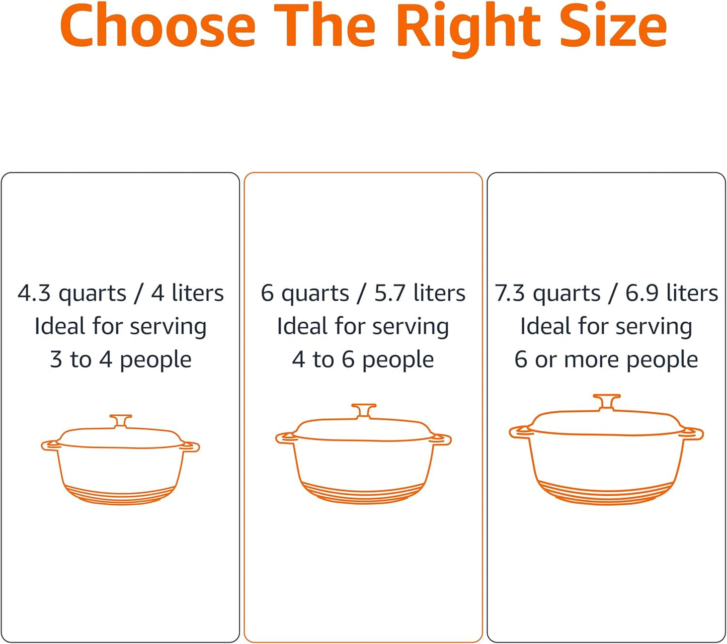 Amazon Basics Enameled Cast Iron Dutch Oven Pot with Lid, Round, Dual Handles, Heavy-Duty, Oven Safe for Stews, Roasting, Baking, 6-Quart, Matte White