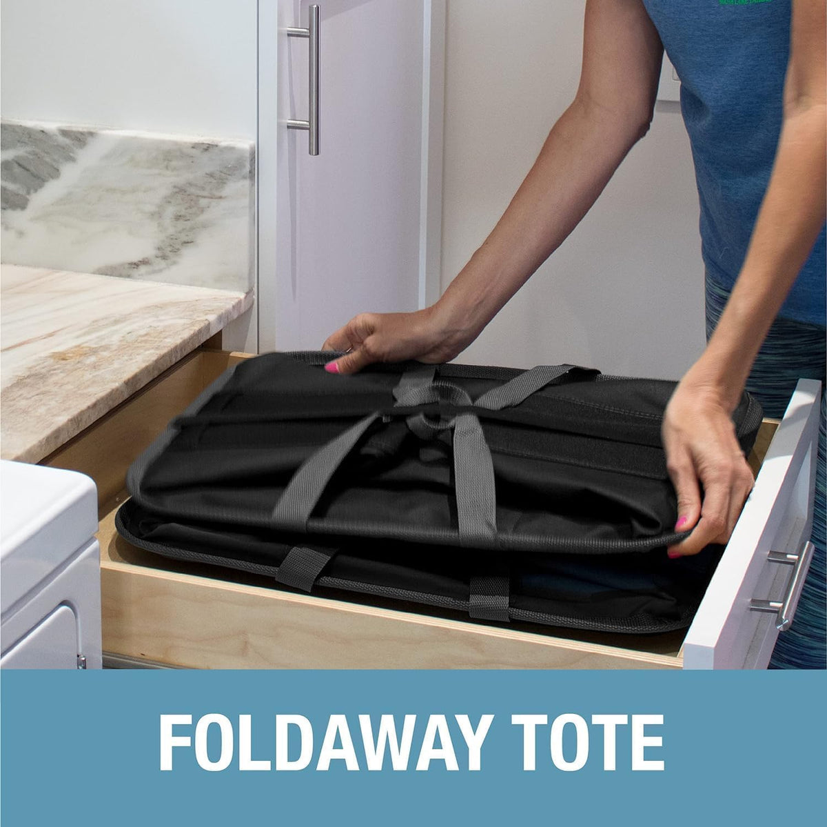 CleverMade Collapsible Laundry Caddy, 64L Pop-Up Hamper, 2 Pack, Black Gray | Move 2 Full Loads Without Spills | Reinforced Rim and Base Stay Upright, While Soft Handles Ease Trips to the Washer