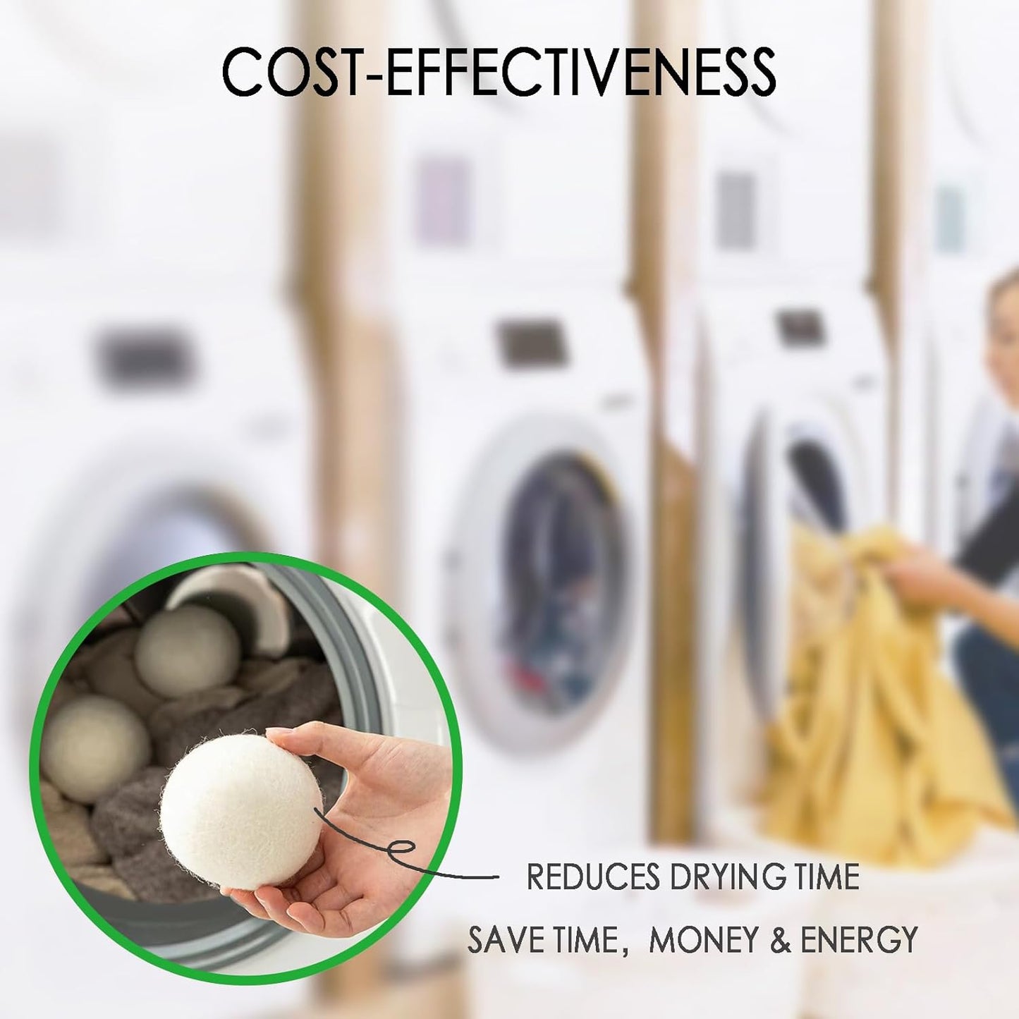 6 Pack XL Wool Dryer Balls - 100% New Zealand Premium Wool, Reusable Natural Fabric Softener for Large Loads, Anti-Static, Lint-Free, Essential Oil Compatible, Laundry Room Essentials