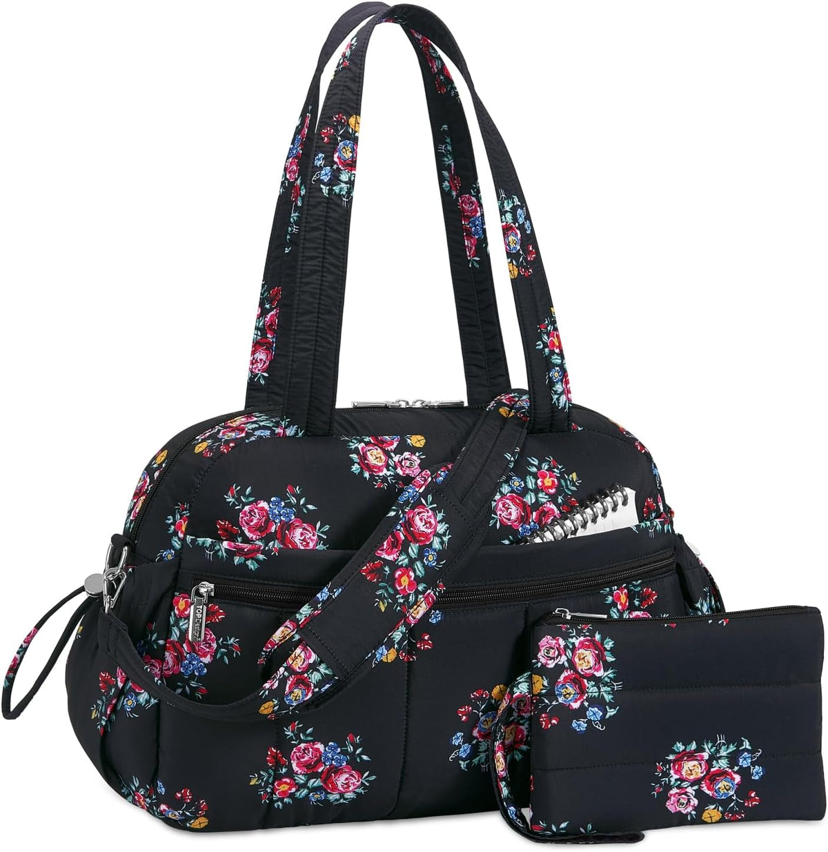 TOPDesign Travel Duffel Bag, Puffy Carry On Overnight, Gym Bag w/Wet Pocket