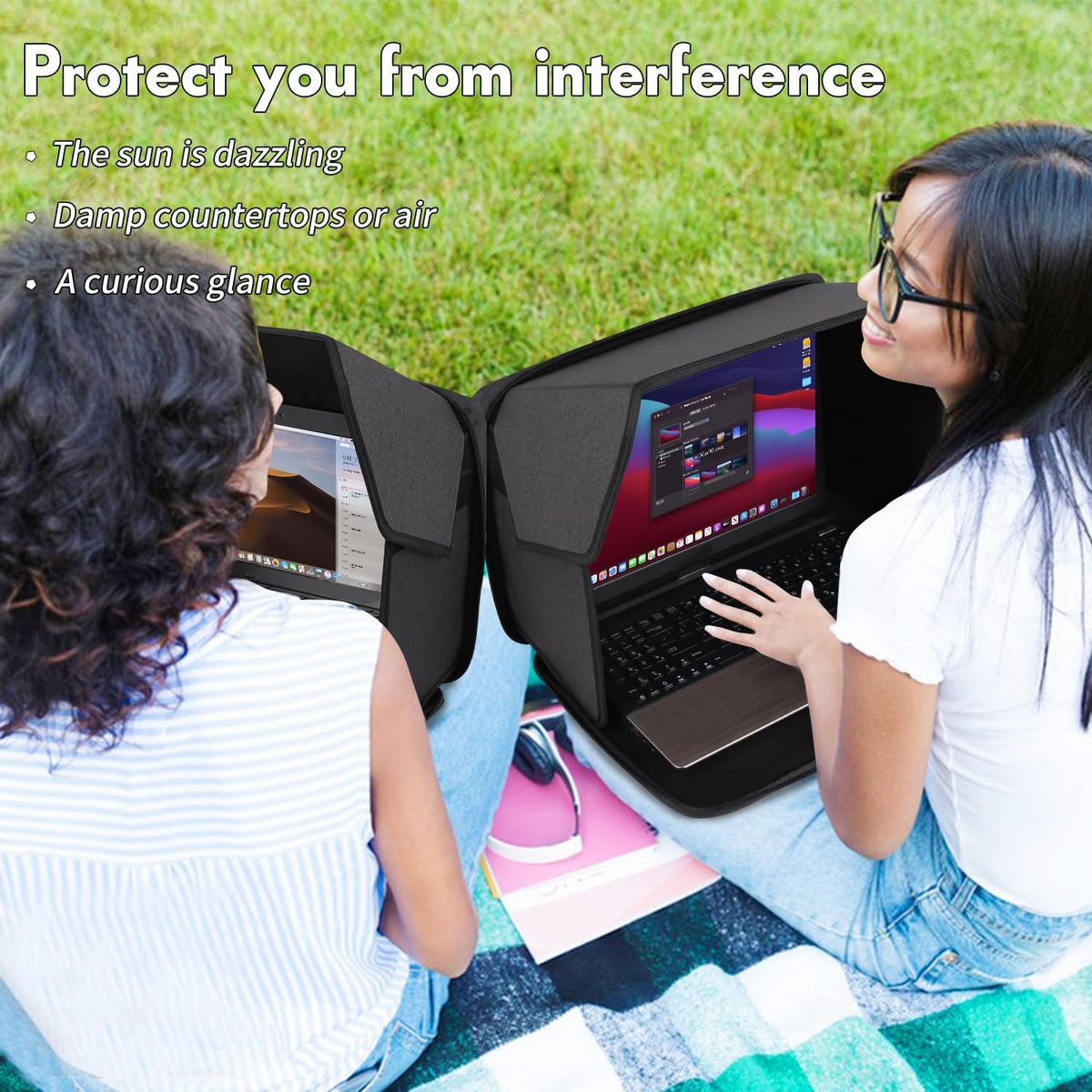Laptop Sun Shade Laptop Sun Glare Shield Hood Working Outside12-14''