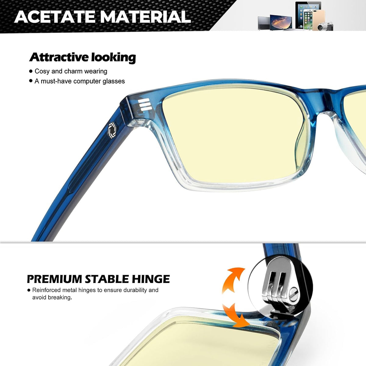 ANYLUV Blue Light Glasses for Sleep, 99.9% Blue Green Light Blocking with Red Lens, Blue Light Glasses