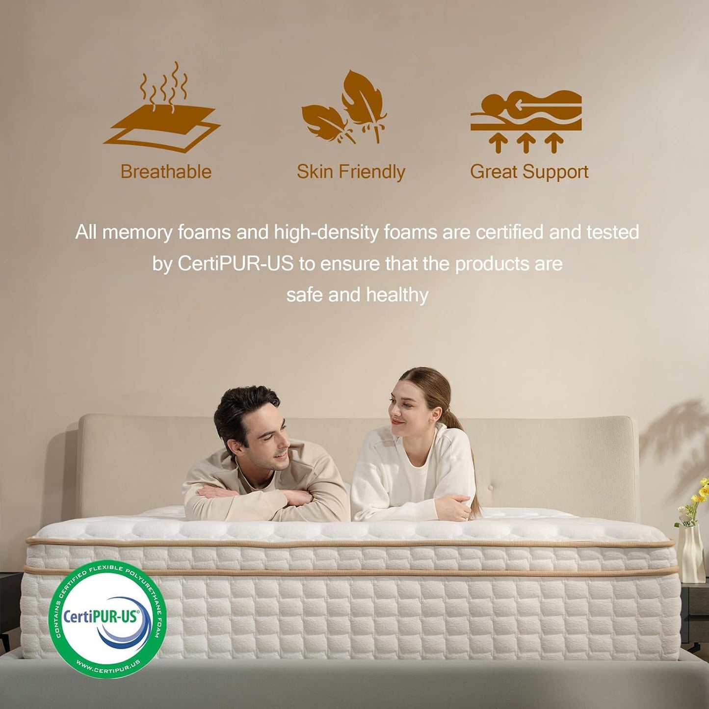 Full Size Mattress,12 Inch Hybrid Full Mattress in a Box with Memory Foam and Pocket Spring for Pressure Relief & Comfort Sleep & Zoned Support, Medium Firm,CertiPUR-US