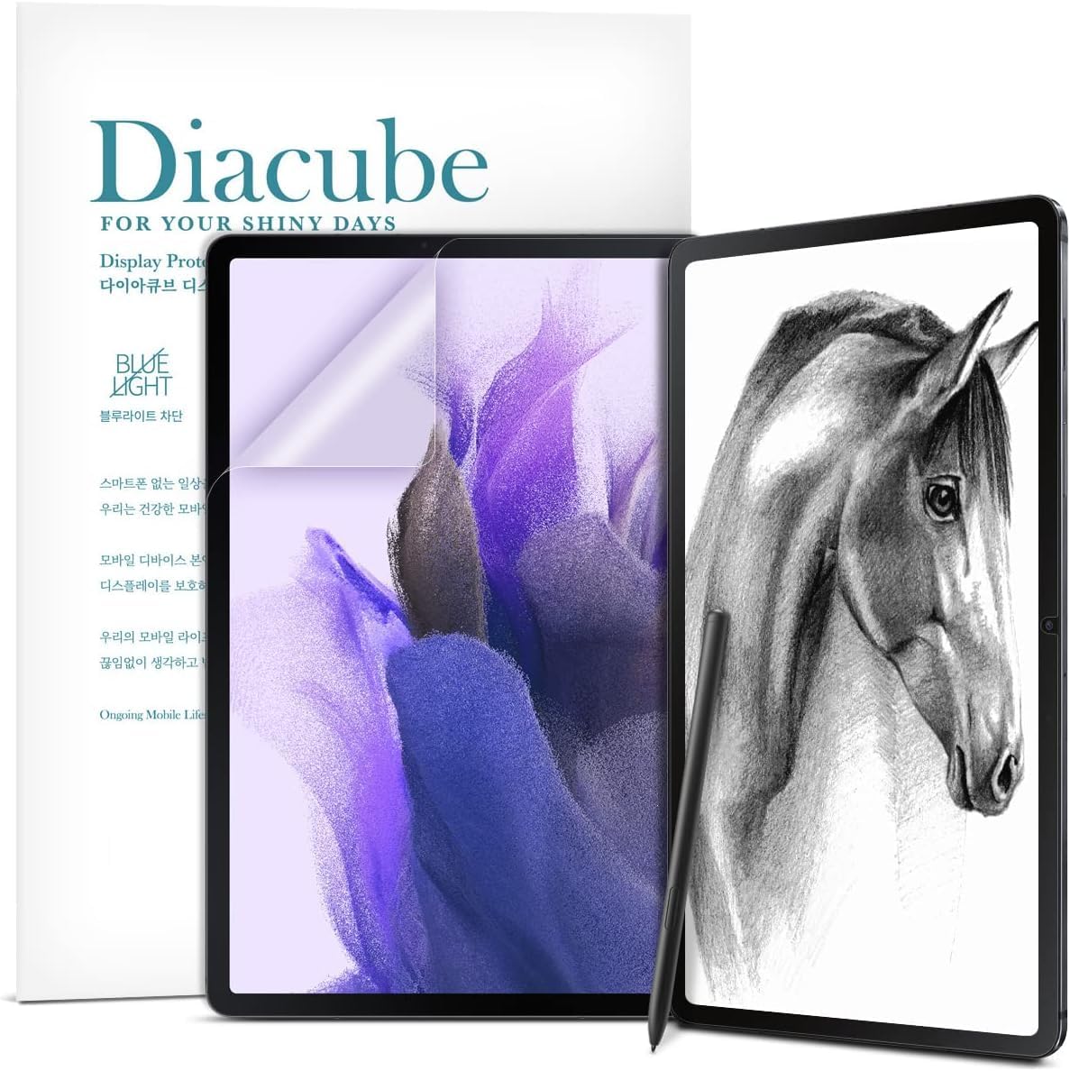 [1+1 Pack] For Galaxy Tab S6 Lite 10.4 Inch (2024/2022/2020), Paperfeel Screen Protector 1pc + Anti Glare Protector 1pc, Matte Anti Glare Anti Fingerprint Film with Blue Light Cut Filter, Compatible with S Pen