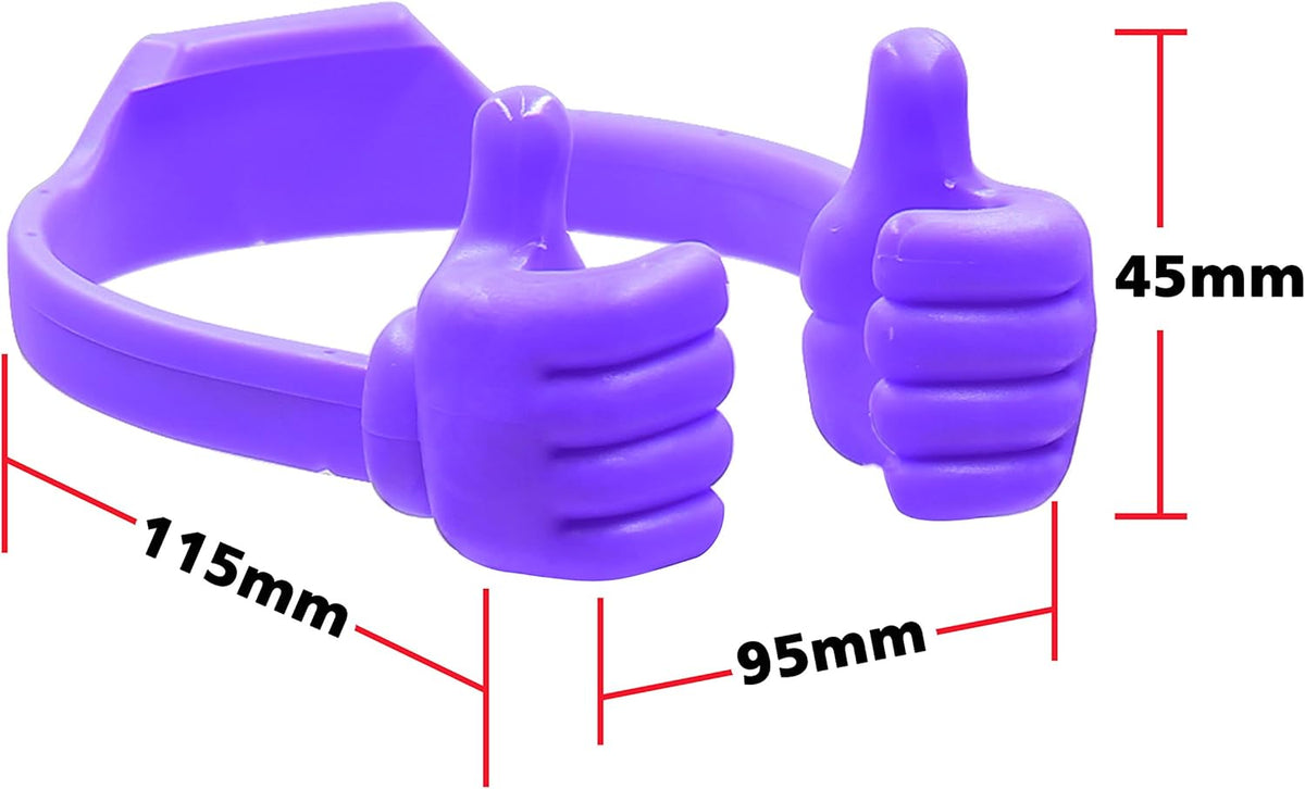 Honsky Thumbs-up Cell Phone Stand Holder,Tablet Stand Cradle for Desk Desktop Smartphone Cellphone Mobile Phone,Tablets - Universal, Adjustable Flexible,Blue