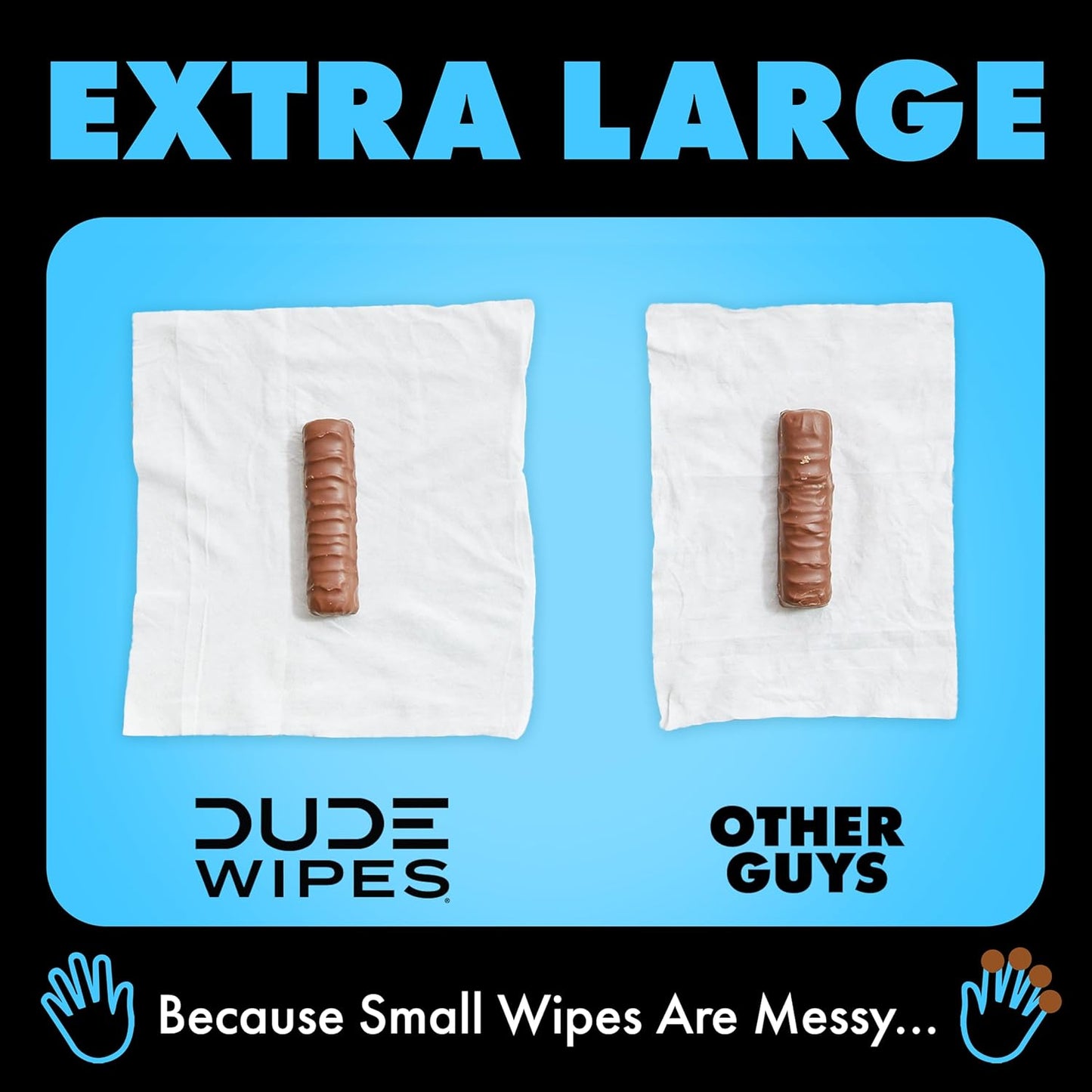 DUDE Wipes Unscented Flushable Wipes - Extra-Large Adult Wet Wipes for Sensitive Skin - 6 Pack (288 Count) - Infused with Vitamin E and Aloe - Septic and Sewer Safe