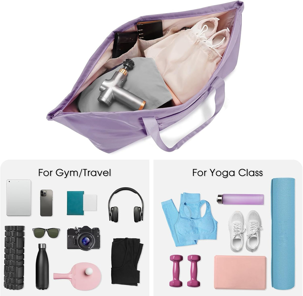 sportsnew Large Yoga Mat Bag Trolley Sleeve Gym Carrier Shoe Bag Wet Pocket