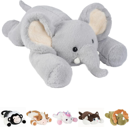 GILFWM Weighted Stuffed Animals Elephant - 25" Big Stuffed Animal Toy Pillow for Kids & Adults, 5 lbs Soft Washable Weighted Plush