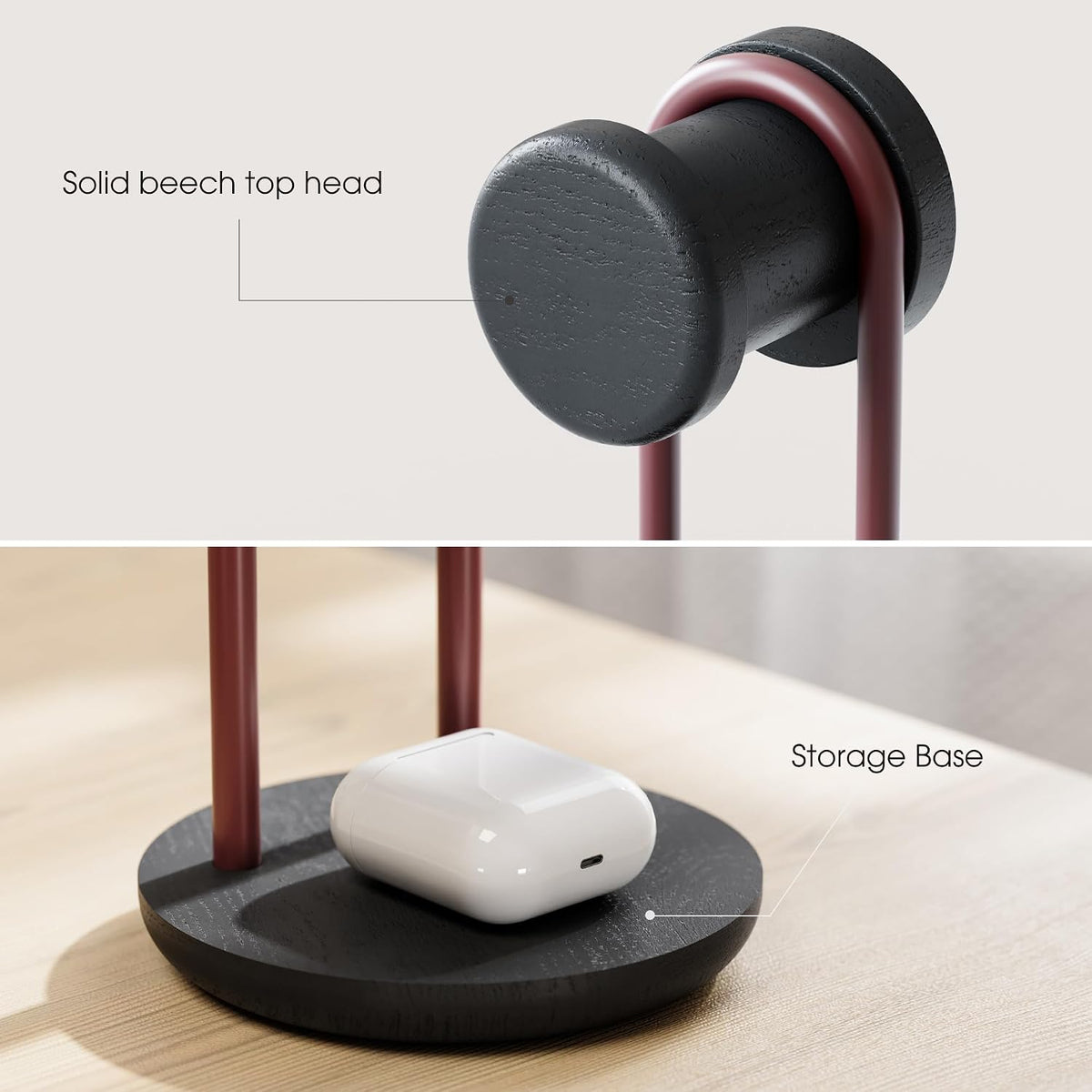 Fenge Headphone Stand for Desk, Headset Stand with Storage Base