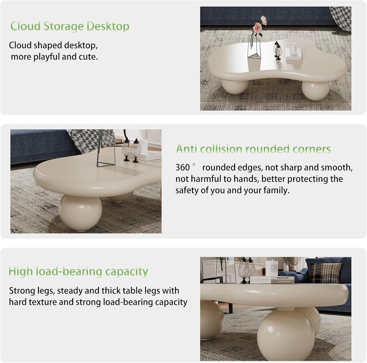 Cloud Shaped Irregular Coffee Table