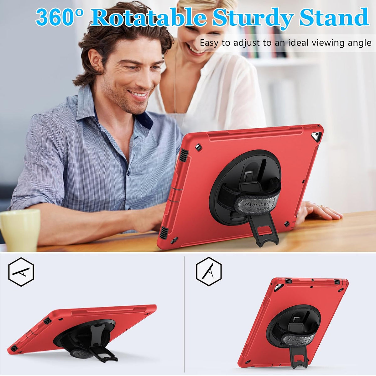 Miesherk STOCK Case for iPad Pro 12.9 2nd/1st Generation 2017/2015 Red