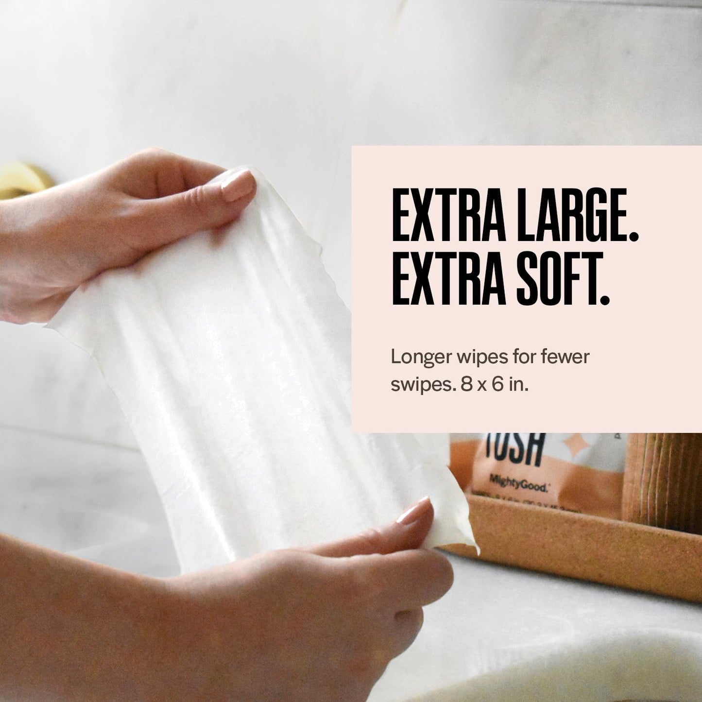 Wipe That Tush On-The-Go Flushable Wipes - 1 Packs of 30 Individually Wrapped Travel Wipes - Fragrance Free & Hypoallergenic - Extra Large & Soft - Aloe & Vitamin E - Septic-Safe - Travel Essentials