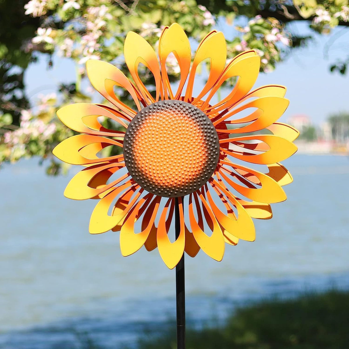 Pure Echo Wind Spinners Outdoor for Yard and Garden Large, Metal Wind Spinners & Wind Sculptures 84 inch, Birthday Gift for Women Family Garden Decor(Colorful)