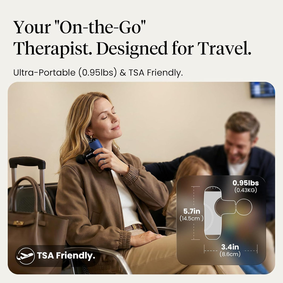 BOB AND BRAD Q2 Mini Massage Gun, Pocket-Sized Deep Tissue Massager, FSA Portable Percussion Muscle Massager Gun, Ultra Small & Quiet Travel Massage Gun for Pain Relief, HSA Eligible
