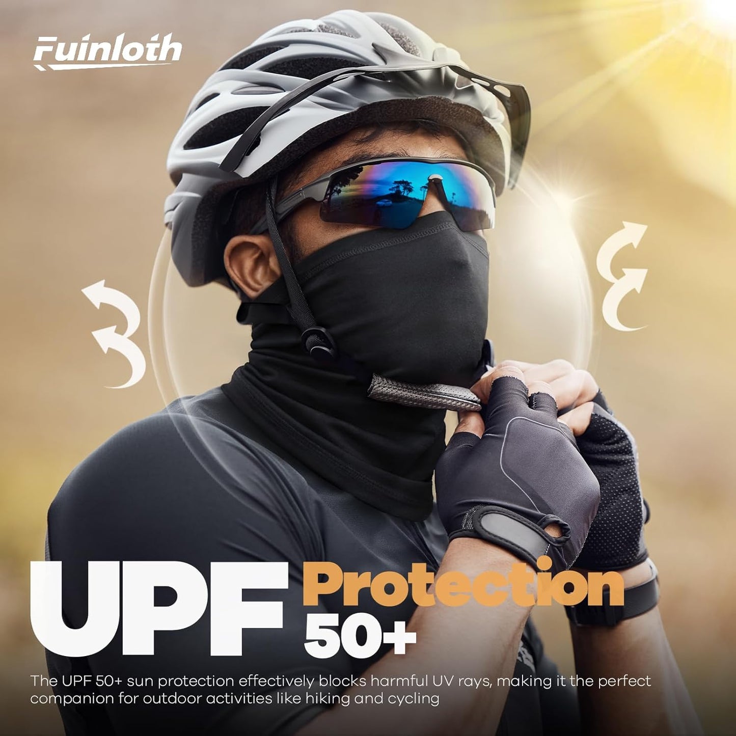 Fuinloth Neck Gaiter, 6 Pack Cooling UV Protection Bandana Face Mask Gator Scarf for Men Women
