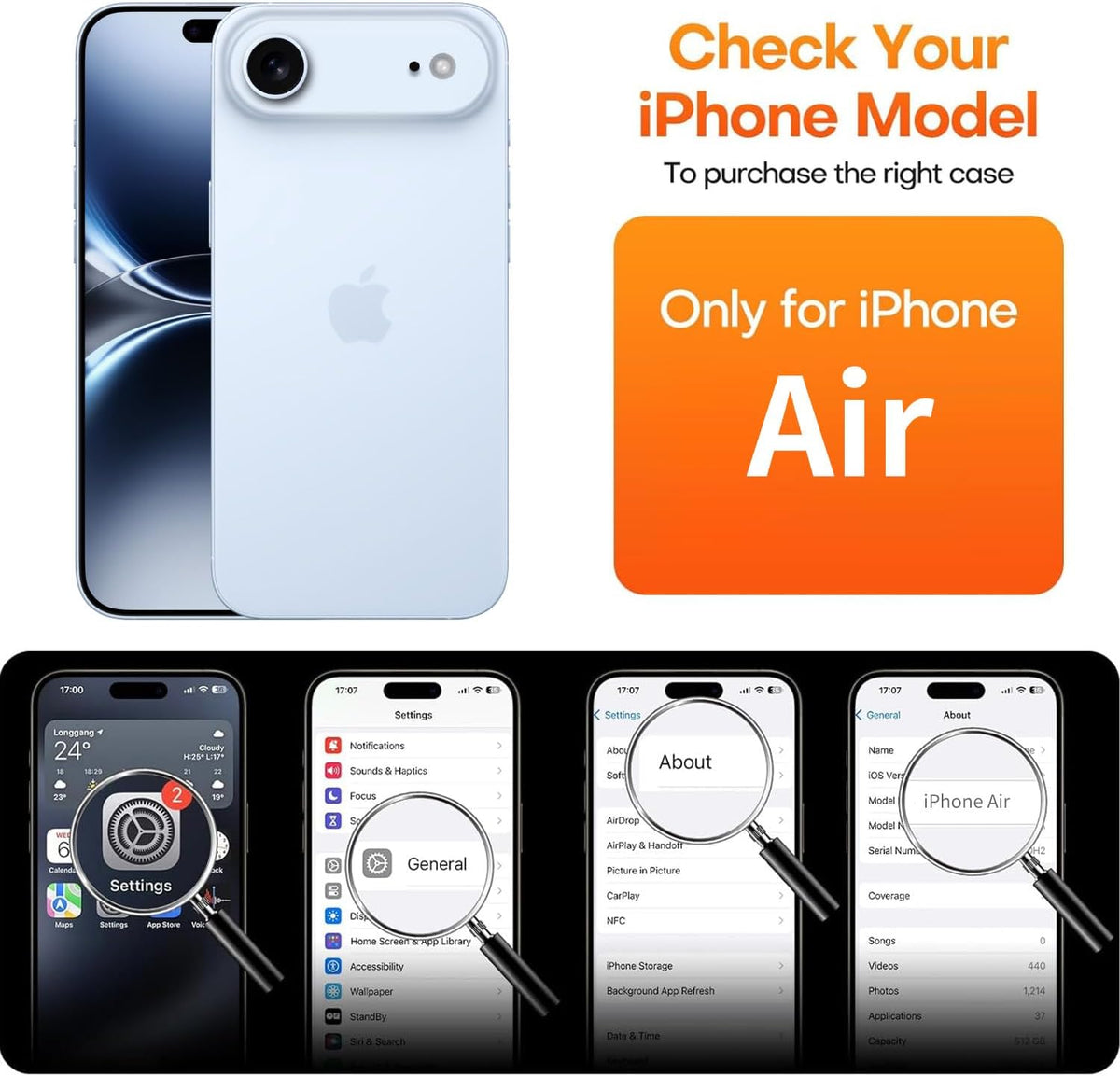 ImpactStrong 3-Pack Shatterproof Tempered Glass Screen Protector for iPhone 17 Air [Easy Installation Frame] [Bubble Free] [9H Hardness] [Full Coverage] Case Friendly, 6.6 Inch