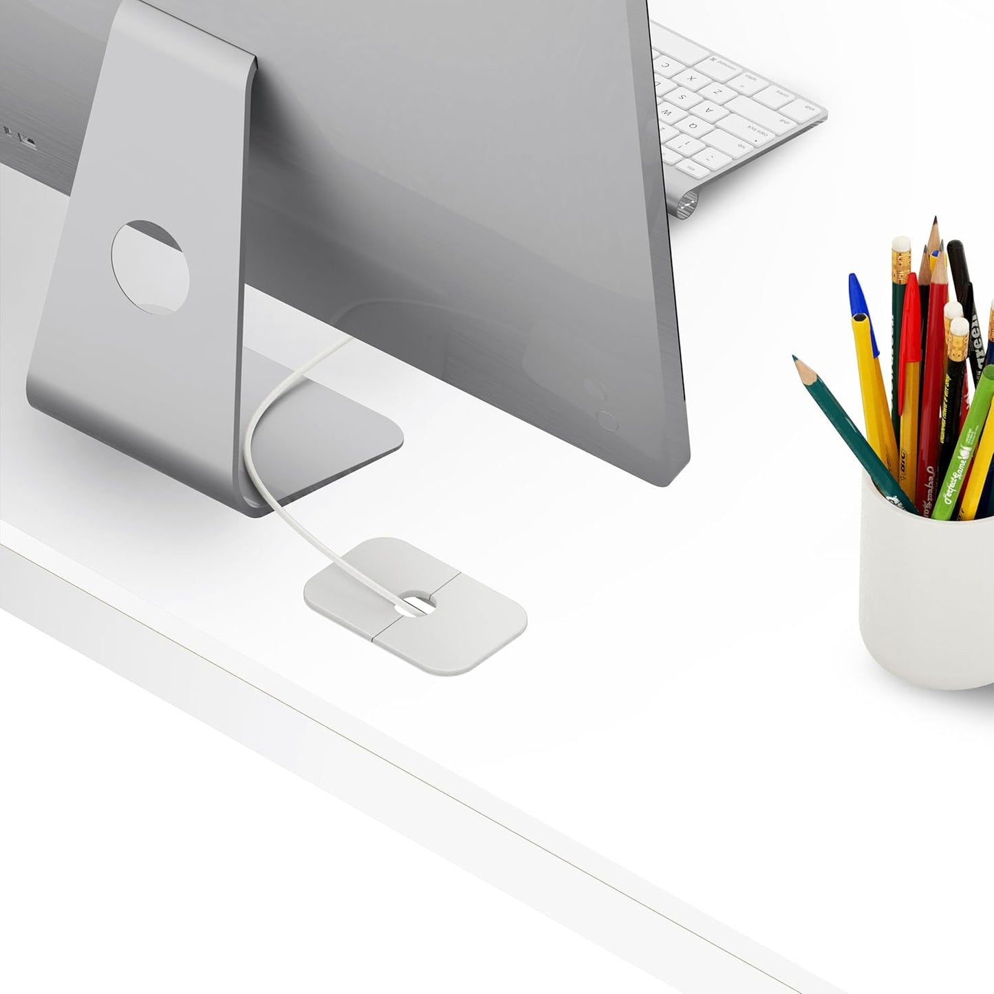SHW 55-Inch Commercial-Grade Office Computer Desk, White