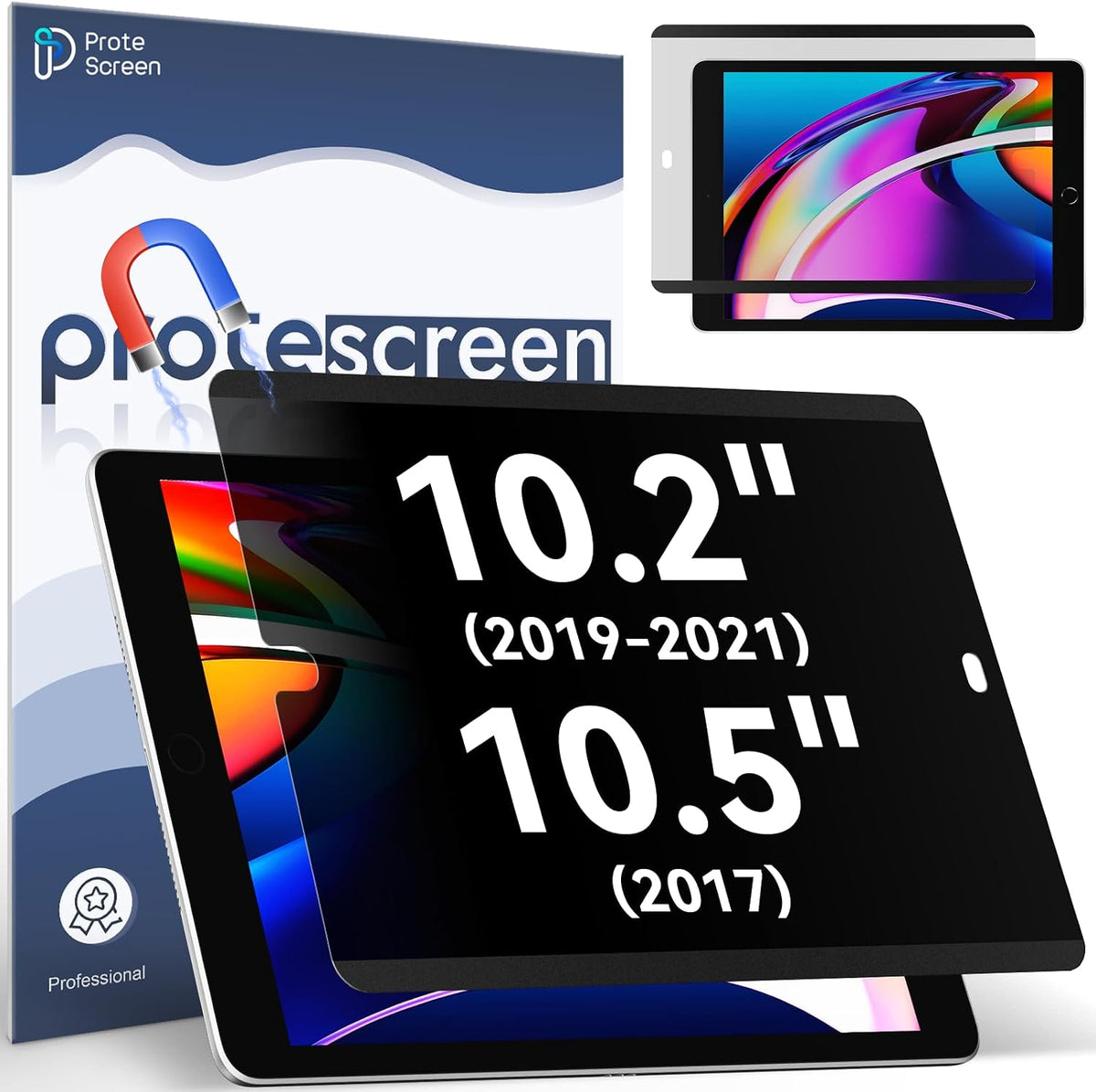Magnetic Privacy Screen Protector Compatible with iPad 9th 8th 7th 10.2 In